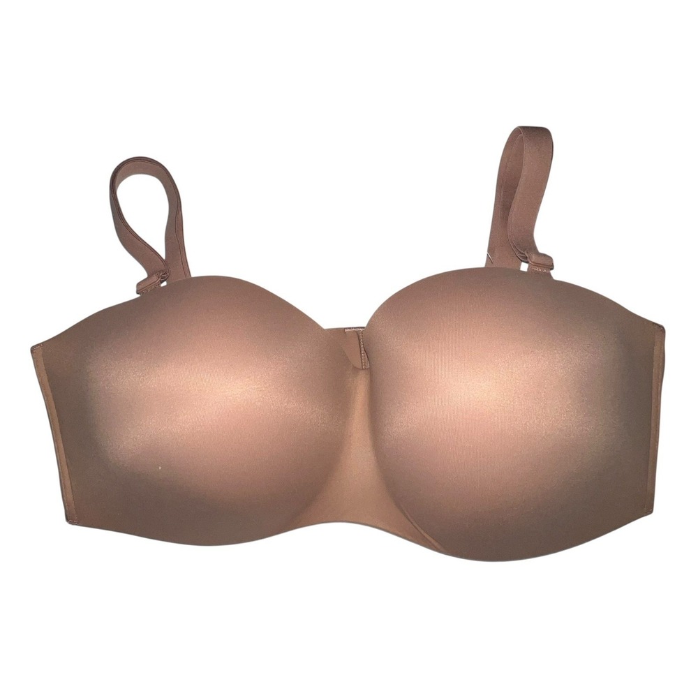 SOMA Bra Enbliss Stay Put Wireless Strapless Warm Sienna‎ Brown Women Size 40D